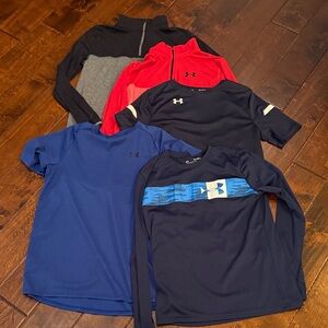 Under Armour Kids' Active Performance Tops - Navy & Red